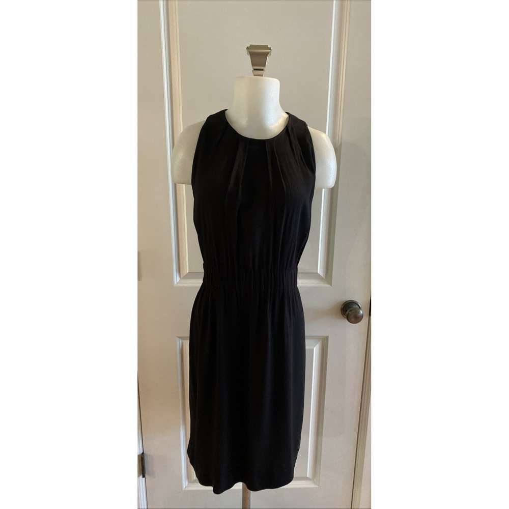 Kate Spade New York Black Crepe‎ Pleated Dress Sleeveless Size 8 Classic